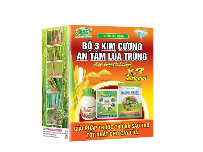 THUỐC TRỪ BÊNH - BỘ 3 KIM CƯƠNG AN TÂM LÚA TRÚNG