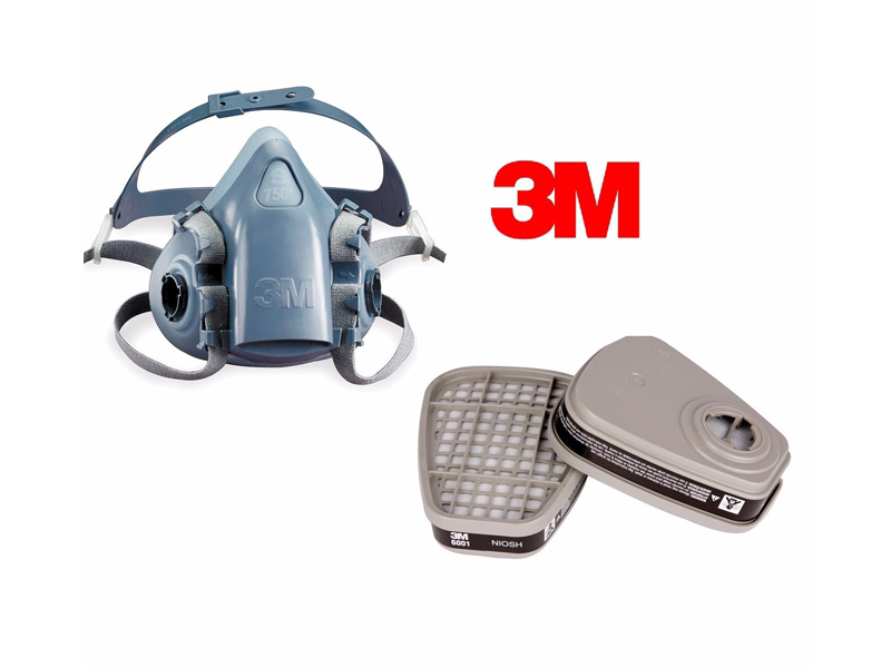 Mặt nạ phòng độc 3M7501 của Mỹ sử dụng 2 phin lọc